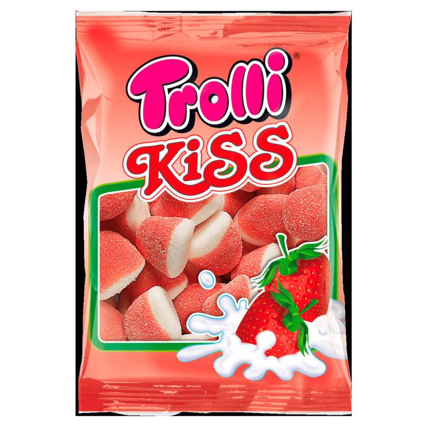Trolli Gummibonbon Kiss Schaum-Erdbeeren 200g